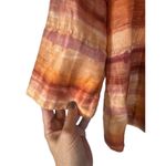 Chico's  Sunset Ombre Striped Orange Opened Front Jacket Women Sz 1 Sz M Photo 4