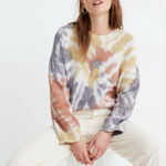 Madewell  Tie-Dye Westford Pullover Sweater Pastel Cotton Small Artsy Boho Boxy Photo 0