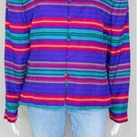 Vintage Adrianna Papell‎ 100% silk blazer jacket, floral print, size 16 Blue Photo 0