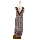 Knox Rose Dress Maxi Midi Floral Boho Peasant Prairie Faux Wrap Red Pink Wine Photo 2