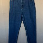 L.L.Bean Women Jeans Size 16R Blue Dark Wash Original Fit Relaxed Elastic 34x30 Photo 0