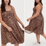 Torrid  Leopard Print Scuba Dress w/ Pockets Sweetheart Neck Sz 3 Photo 1