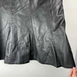 Northside Vintage Black Leather A-Line Skirt Sz 13 Flare Hem Photo 10