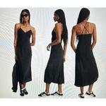 Madewell Layton Sadie Midi Cami- Slip Dress In True Black Size 0 Photo 1