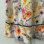 Betsey Johnson  Floral Wide Leg Pajama Pants Small 100% Rayon Drawstring Waist Photo 4