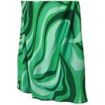 ZARA  Safia Dress Micro Mini 70s Inspired Criss Cross Straps Abstract Green Small Photo 3