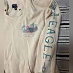 American Eagle Cream Graphic Hoodie Pullover Athleisure Casual Comfy Photo 1