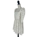 Cara Cara Hart Eyelet Dress Cotton Square Neck Mini Dress Brodererie White Size 4 Photo 5