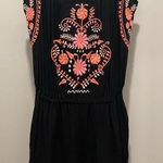 Little White Lies Black & Pink Floral Embroidered Romper Photo 1