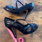 Joey O | Peep Toe Patent Leather High Heels, Size 7 Black Photo 2
