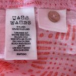 Sigrid Olsen  Coral and‎ White 100% Linen button up oversized Shirt pink & orange Photo 5