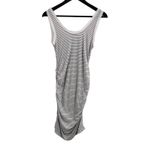 LAMade Black Stripe Sleeveless Ruched Knit‎ Dress Small New White Size XS Photo 2