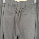 Vince  Linen Wide Leg Pull On Trousers Womens Large Black Career Professional NWT Photo 10