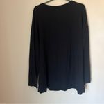 Old Navy  Black Maternity Womens Top XXL Long Sleeve Ribbed Side Slits Tunic Photo 5