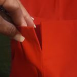 Piazza Sempione  Vibrant Red Cropped Pants Size 46 US 10 Photo 5