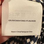 Tory Burch Normandy Olana Gwenna Ruffle Silk Tunic Blue White Navy Top 0 Photo 7