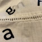 Chico's Chico’s Linen Sleeveless AMAZING Black Letters White Tunic Top Size LARGE Photo 6