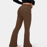 Halara NWT Brown Flare Corduroy Pants Photo 1