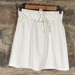 Wild Fable ‎ White Jersey Knit Drawstring Mini Short Casual Skirt Woman's Small Photo 0