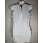 Everly Anthropologie  Lace Overlay Cream Halter Sleeveless Top Cottage Size Small Photo 2