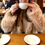 EXPRESS Pink faux fur jacket Photo 1