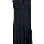 Go Couture  Black Strappy Halter Sleeveless Maxi Dress Size Large Photo 0
