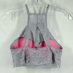 Pink Victoria’s Secret halter style lace padded bralette size medium Blue Photo 4