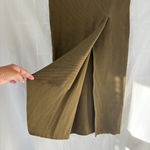 ZARA Women's  Olive Green Asymmetrical Ribbed Knit Midi Skirt S Photo 2