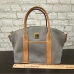 Dooney & Bourke Smoke Gray Leather Carley Madeline Satchel Bag Photo 8