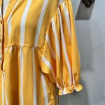 Yellow & White Striped Babydoll Short Photo 3