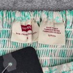 Levi's  Shirt Womens‎ Small Green White Floral Statement Blouse Fairy Cottagecore Photo 5