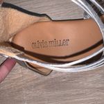 Olivia Miller Silver Strappy Glitter Gladiator Sandals Chic Womans 10 Photo 5