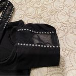 Rock & Republic  Women’s Black Cut Out Blouse Size Medium Photo 6