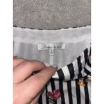 Lovers + Friends black white stripe floral print wide leg pants small Photo 3