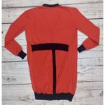 Tomas Maier Cotton Red Black Short Back‎ Long Front Asymmetrical Cardigan Sz 4 Photo 3