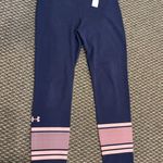 Under Armour  Blue and Pink Leggings with Sporty Stripes Photo 0