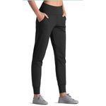 Dragon Fit Black Joggers Womens Large Pockets High Waist Workout Yoga Tapered Photo 1