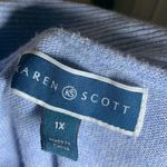 Karen Scott  Blue Boatneck 3/4 Sleeve Knit Sweater Top 1X Photo 1