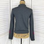 Adidas Embroidered Dual Textured Fleece Lined Cropped Sweatshirt Gray XS New Photo 5