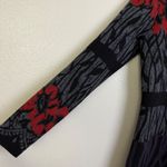 Icelandic Designs Cardigan Sweater Womens Small Wool Floral Gray Full Zip Knit * Photo 5