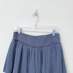 Hollister [] Dusty Blue Smocked Waist Tiered Ruffle High Rise Mini Skort Size XL Photo 2