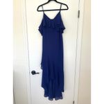Lulus NWT $74  Caden Royal Blue Off-the-Shoulder Ruffled Maxi Dress‎ Size Small Photo 2