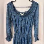 Staring At Stars Dress Boho Western Blue Paisley Print Sz XS Anthropologie Photo 2
