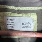 Anthropologie Anthro Saturday Sunday Green Textured Asymmetrical Zip Up Hooded Sweatshirt S Photo 4