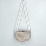 Vintage Magid Women's‎ Silver Beaded Satin Purse Clutch Shoulder Bag White Small Photo 2