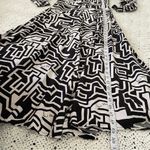 H&M Richard Allan x Calf Length Circle Skirt Midi Dress Black/Beige (Size 4) Photo 6