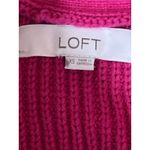 LOFT Women's Pink Chucky Knit Button V Photo 3