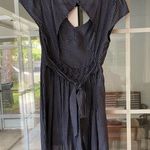 Fun 2 fun blue patterned cutout open back romper with tie Photo 1