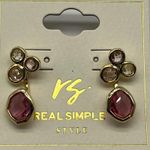 NEW REAL SIMPLE RS pink and gold fashion earrings style# R1256 Photo 3