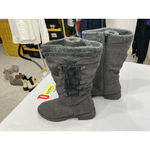 Womans Lukees Knee Length Riding Boots 7.5 Gray Side Zip Photo 2